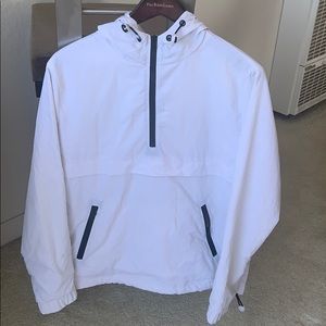 White Windbreaker